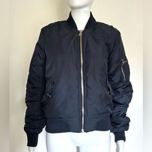 Topshop Blue Navy Bomber Jacket